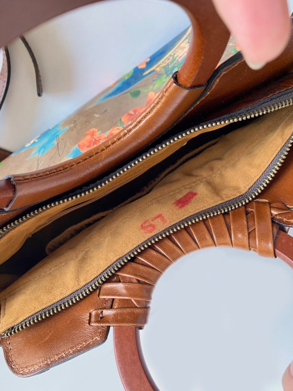 Patricia Nash Leather French Riviera Collection Lyon Satchel Crossbody Bag - Picture 4 of 14